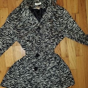 Animal print trench